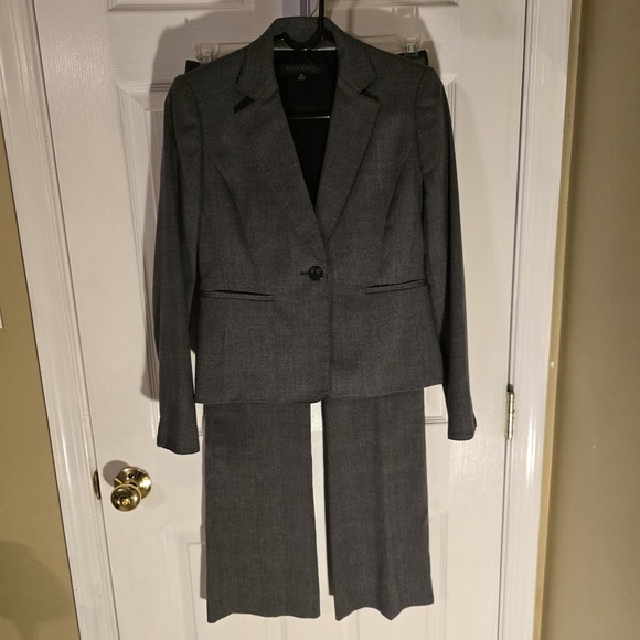 Anne Klein Pants - Anne Klein Suit Womens 0P Gray 2 Piece Blazer and Pants Set Petite Workwear